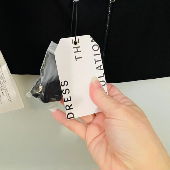 Dress the Population Bailey Crop Corset Style Top Ponte Black NEW NWT Large - Picture 5 of 10